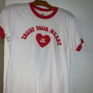 Super soft white and red shirt